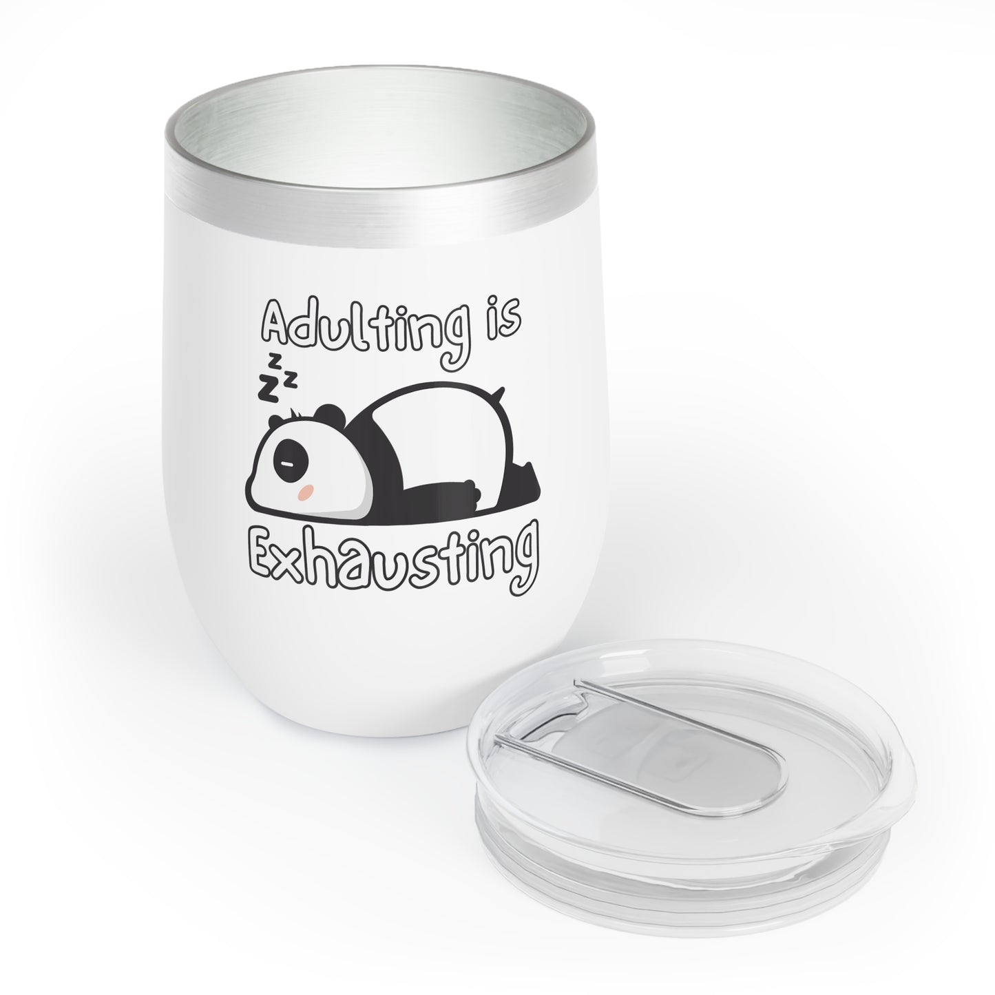 Adulting Panda Chill Wine Tumbler