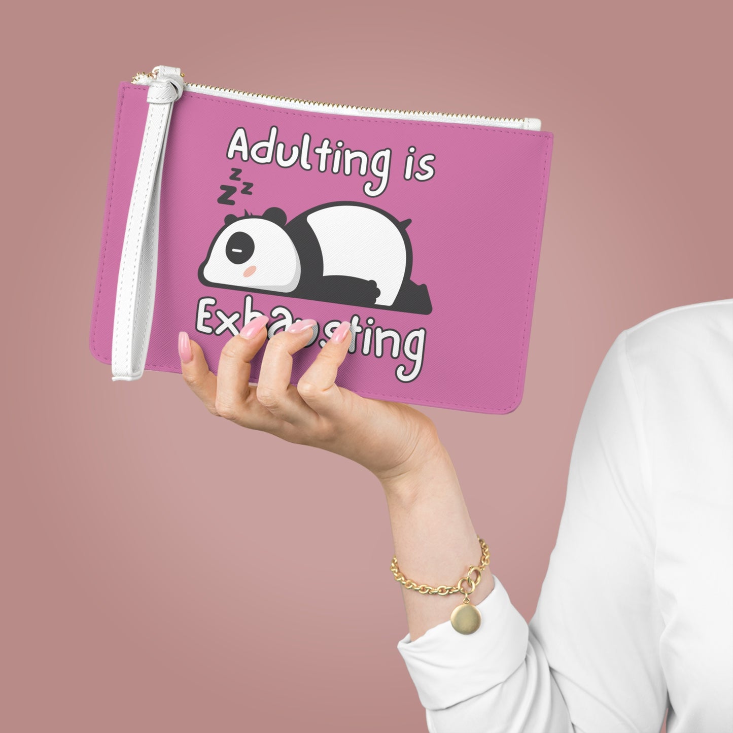 Adulting Panda Clutch Bag