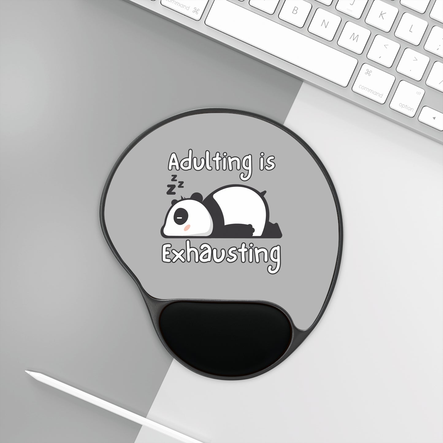 Adulting Panda Mouse Pad With Wrist Rest
