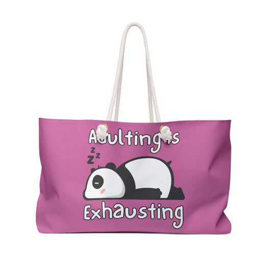 Adulting Panda Weekender Bag