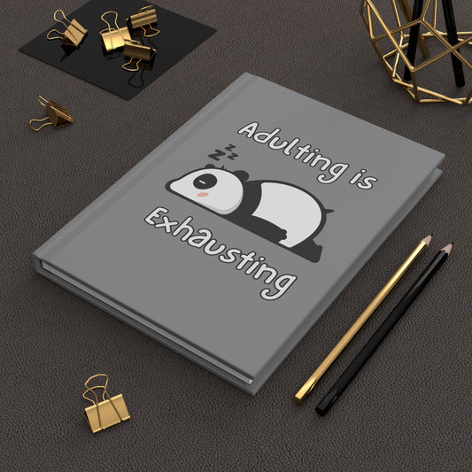 Adulting Panda Hardcover Journal