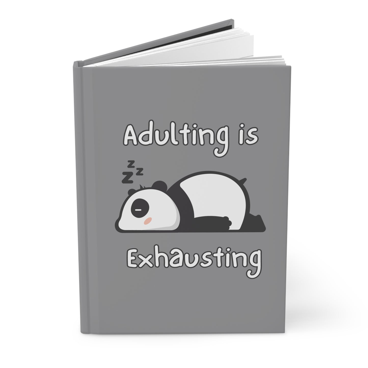 Adulting Panda Hardcover Journal