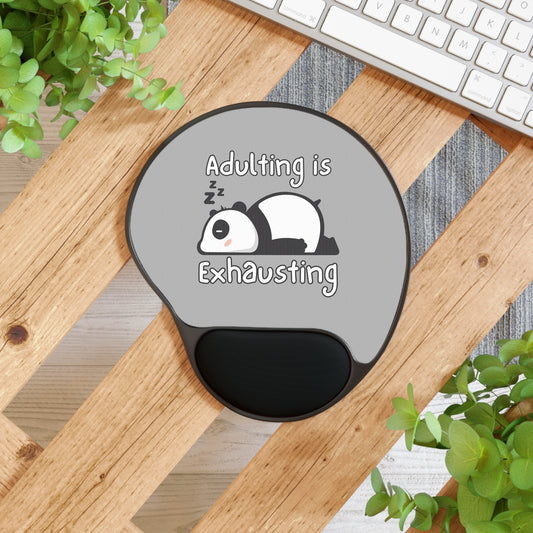 Adulting Panda Mouse Pad With Wrist Rest
