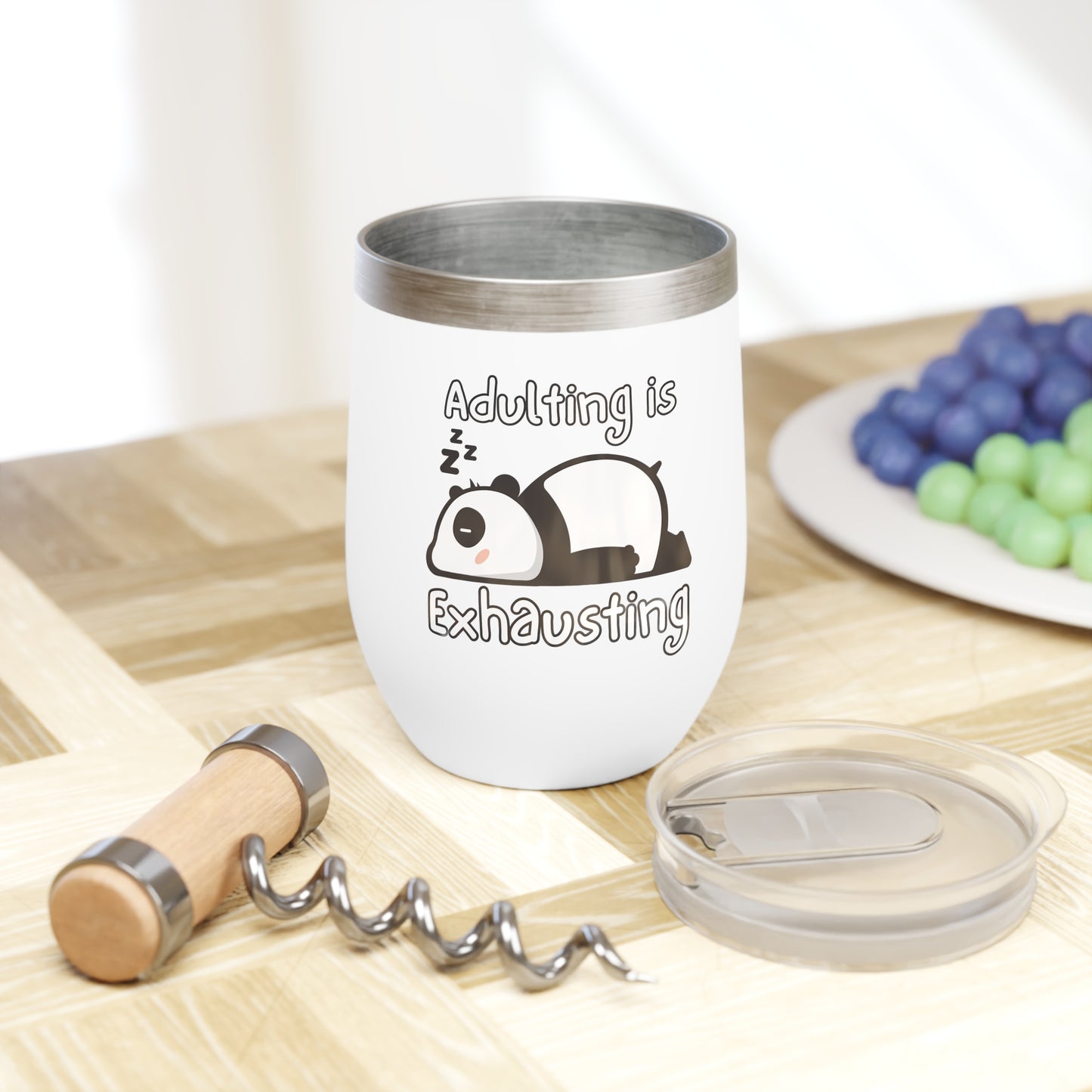 Adulting Panda Chill Wine Tumbler