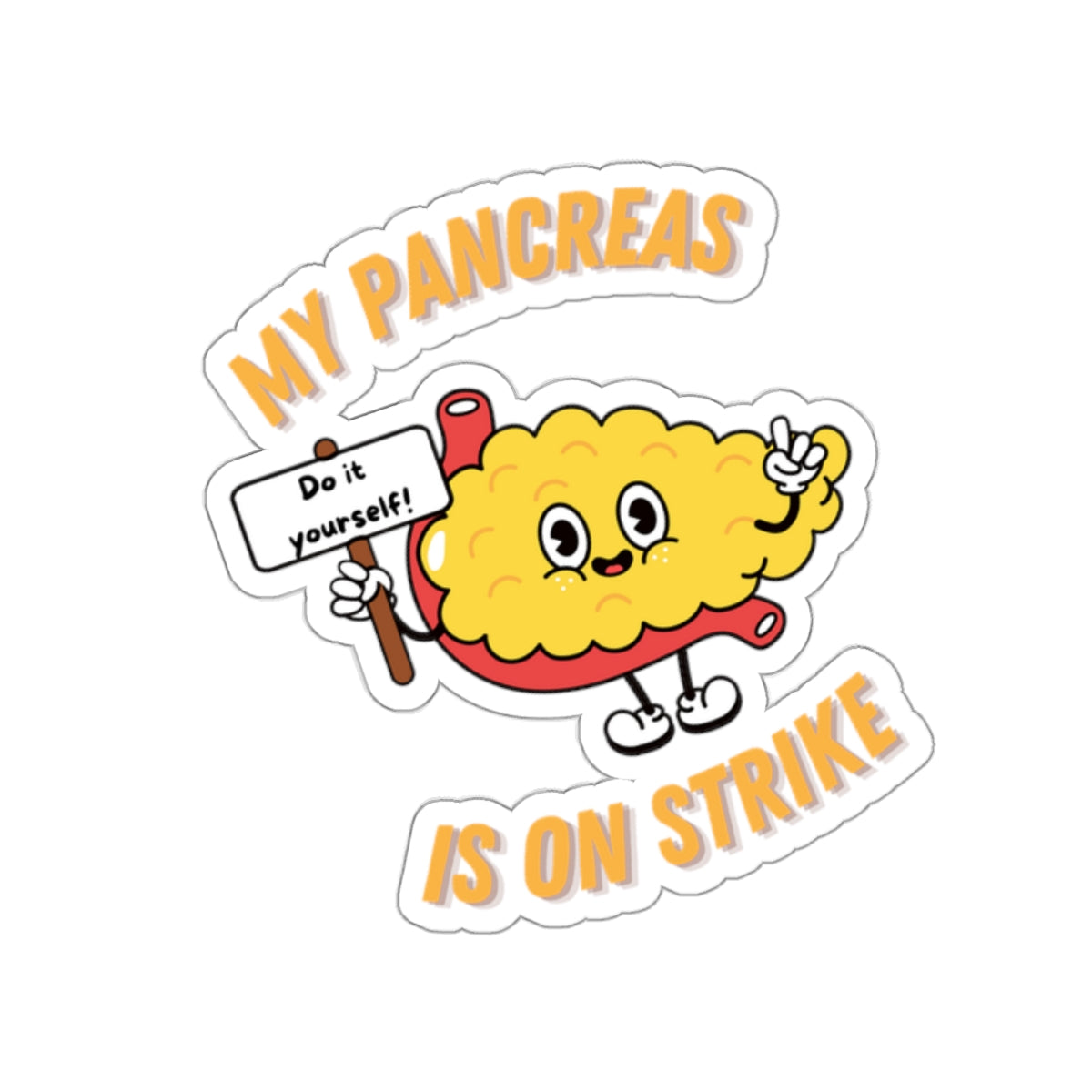 Pancreas On Strike Sticker